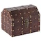 Vintiquewise Black Vintage Caribbean Pirate Chest with Decorative Nailed Design QI003078 - alternate 1